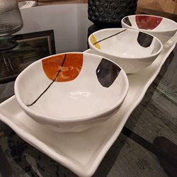 שלישיית קעריות + מגש מלבני elements 33.5x11