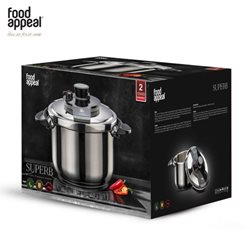 סיר לחץ רחב ובטיחותי 8 ליטר SUPERB בית FOOD APPEAL