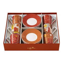 סט 6 כוסות+תחתית terracotta