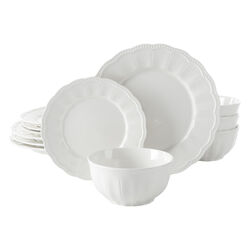 Scallop mint סט צלחות לבן