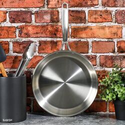 מחבת 25.4 ס"מ תלת שכבתית מנירוסטה – FRY PAN