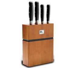 בלוק סכינים 6 חלקים הכולל 5 סכינים + מעמד זכוכית