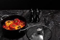 זוג מטחנות מלח\פלפל עץ אלון שחור