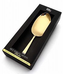 כף אורז להגשה נירוסטה איכותית בצבע זהב