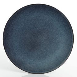 סט צלחות כחול MATISSE עם חישוקים כהים וזיגוג יפה 16 חלקים (4 סועדים)