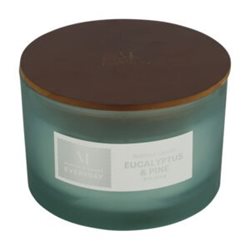 EUCALYPTUS & PINE נר ריחני אקליפטוס ואורן עם מכסה עץ מהודר 454 גרם