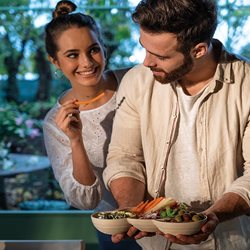 קערה מחולקת tierra לבן חלבי