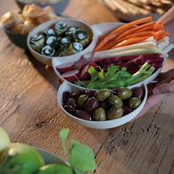 קערה מחולקת חום/אפרפר tierra