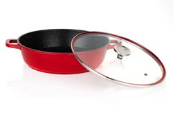 Nova ליטר 6.3 ס"מ 28*12.5 סיר אדום אלומיניום סולתם