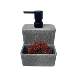 דיספנסר סבון עם ספוג שיש אפור סולתם