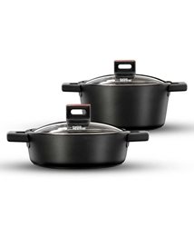 מארז כלי בישול 4 חלקים - סיר 24 ס"מ + סוטאז' 28 ס"מ ELITE