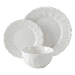 Scallop mint סט צלחות לבן