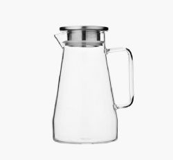 קנקן תה מזכוכית 1.4 ליטר עם פקק נירוסטה