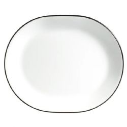 מגש אובלי 31 ס"מ, פס שחור