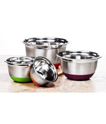 קערת נירוסטה 28 ס"מ בסיס סיליקון למניעת החלקה SIGNATURE