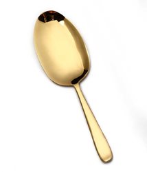 כף אורז להגשה נירוסטה איכותית בצבע זהב