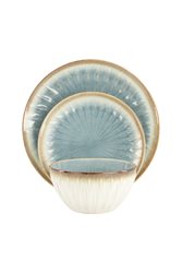 GE MAYFAIR BAY סט צלחות תכלת חום סט לארבעה סועדים